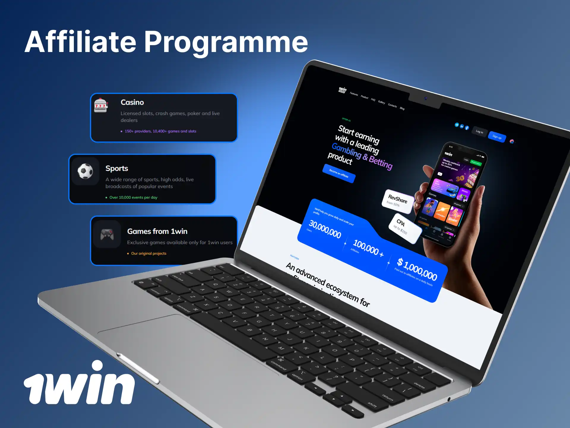 Join the 1win affiliate programme to earn high commissions in India.